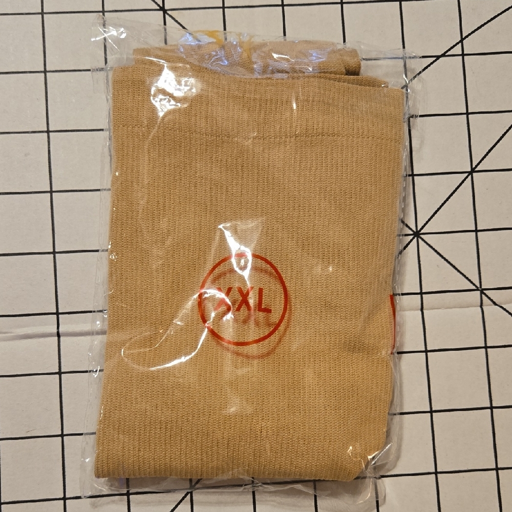 Tan XXL Knit Compression Sock Garment: MB